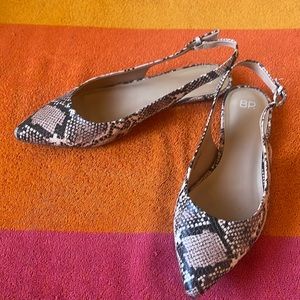 BP Blush printed Faux Snake flats Size 11 M